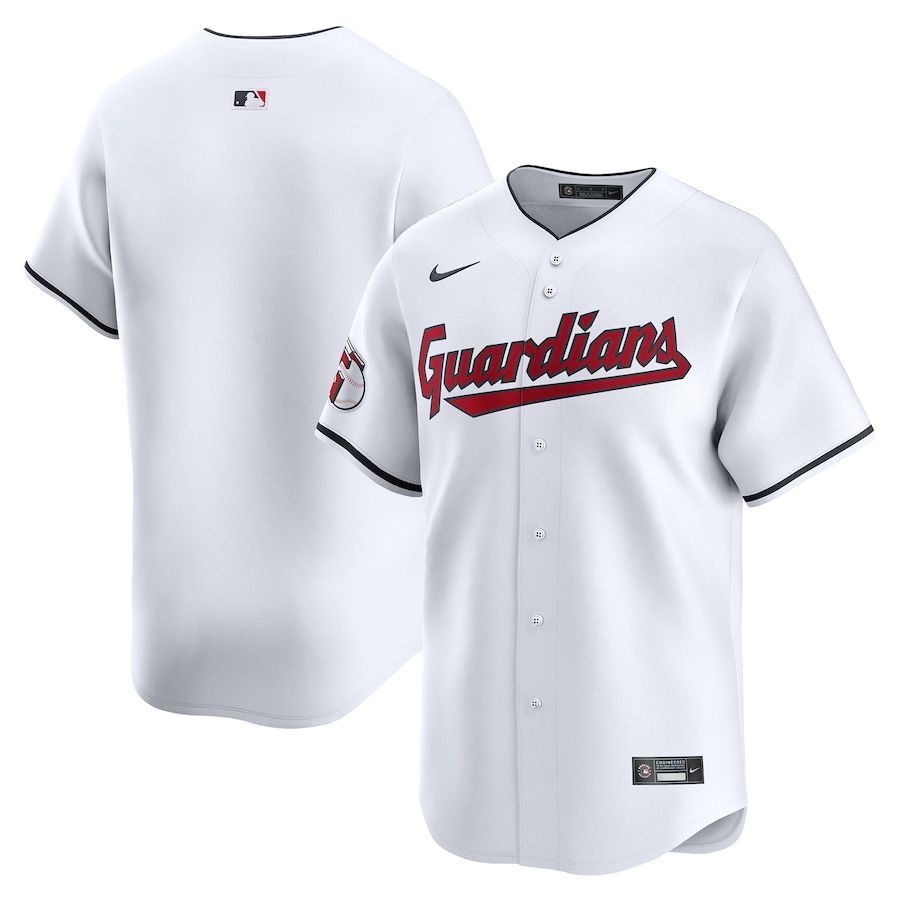 Men Cleveland Guardians Blank Nike White Home Limited MLB Jersey